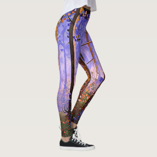 The Deer’s Secret Path  -  Wide Woodland Landscape Leggings