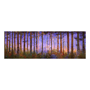 The Deer’s Secret Path - Wide Woodland Landscape Photo Print