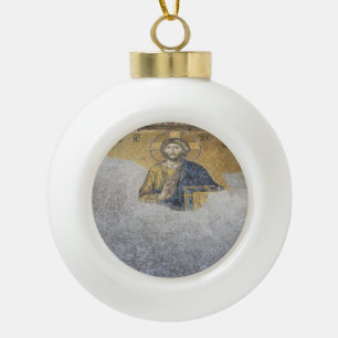 The Deesis Mosiac Upper Gallery Hagia Sophia Ceramic Ball Christmas Ornament