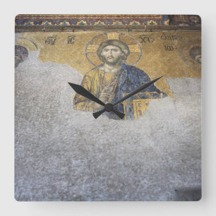 The Deesis Mosiac Upper Gallery Hagia Sophia Square Wall Clock