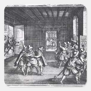The Defenestration of Prague in 1618 Square Sticker