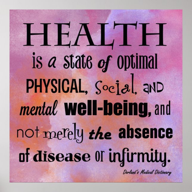 The Definition of Health Chiropractic Poster (Front)