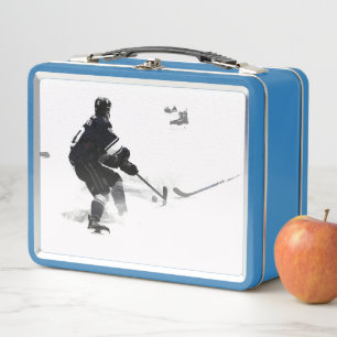The Deke - Hockey Player Metal Lunch Box