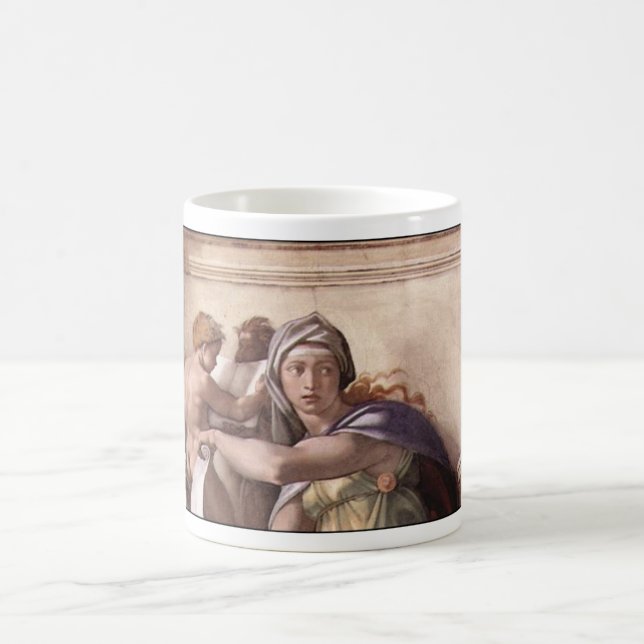 The Delphic Sibyl - Fresco Sistine Chapel Coffee Mug (Center)