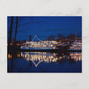 The Delta King at night - Sacramento, CA Postcard