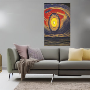 The demon eye AI Art Poster