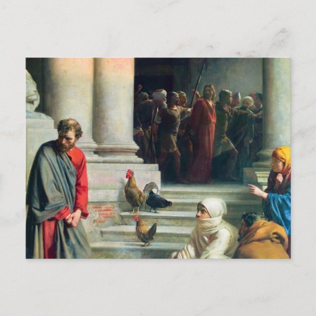 The Denial of Peter by Carl Bloch Postcard (Front)