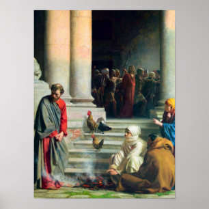 The Denial of Peter by Carl Bloch Poster