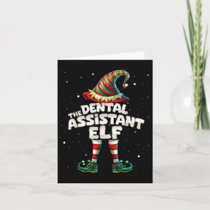 The Dental Istant Elf Family Matching Group Christ Card