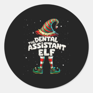 The Dental Istant Elf Family Matching Group Christ Classic Round Sticker