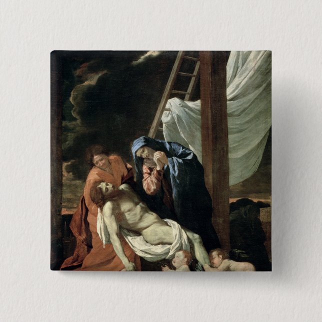 The Deposition, c.1630 15 Cm Square Badge (Front)