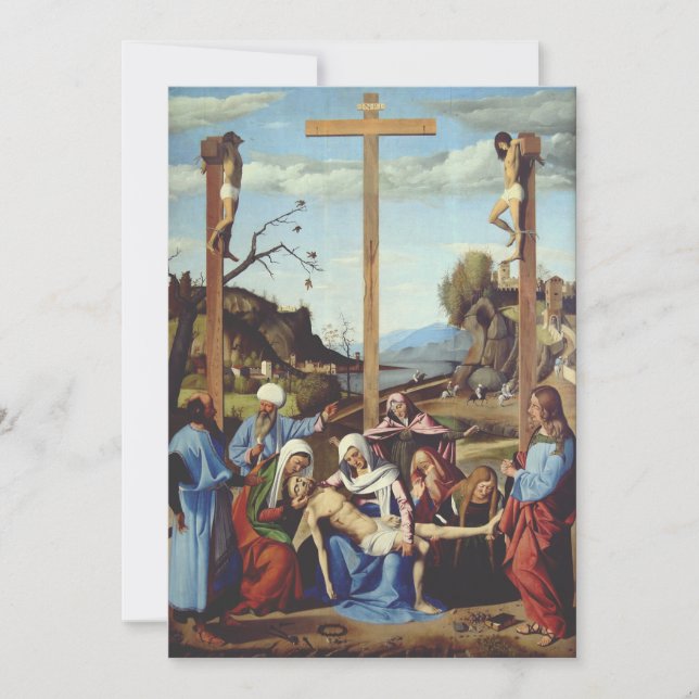 The Deposition of Jesus Christ Sacred Icon Art Invitation (Front)
