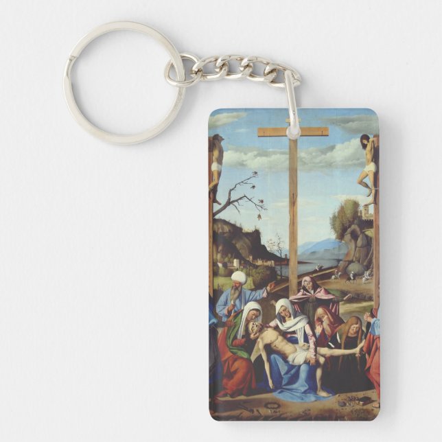 The Deposition of Jesus Christ Sacred Icon Art Key Ring (Front)