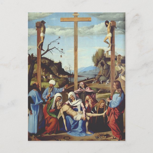 The Deposition of Jesus Christ Sacred Icon Art Postcard (Front)