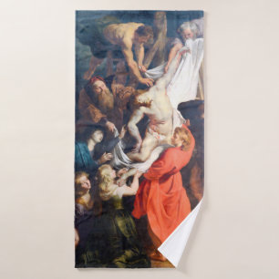 The Descent from the Cross, Rubens Bath Towel