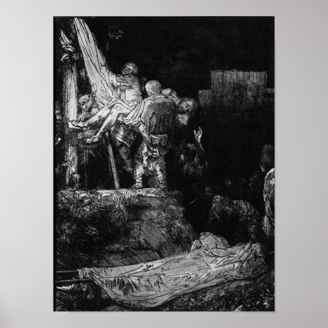 The Descent from the Cross with a Torch, 1654 Poster (Front)