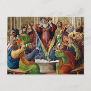 The Descent of the Holy Ghost by Botticelli Postcard