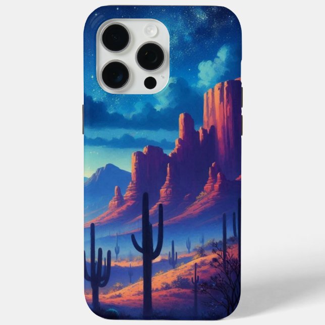 The Desert at night southwestern  Case-Mate iPhone Case (Back)