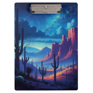 The Desert at night southwestern  Clipboard
