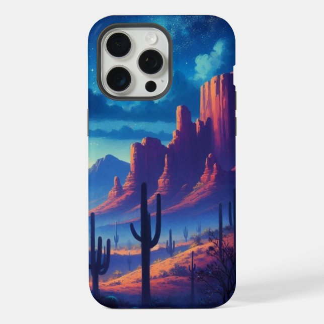 The Desert at night southwestern  iPhone Case (Back)