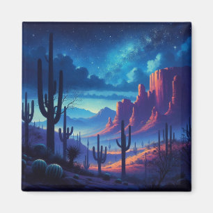 The Desert at night southwestern Magnet