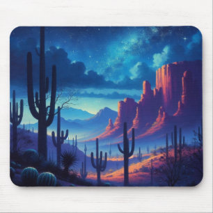 The Desert at night southwestern Mouse Pad