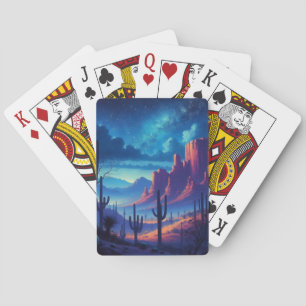 The Desert at night southwestern  Playing Cards