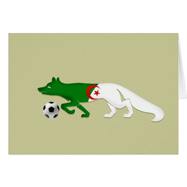 The Desert fox Algeria flag Le Fennec soccer gifts (Front Horizontal)