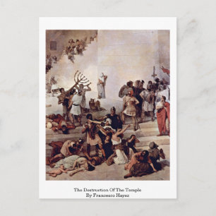 The Destruction Of The Temple By Francesco Hayez Postcard
