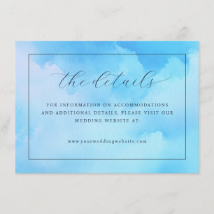 The Details Elegant Blue Cloudy Sky Enclosure Card