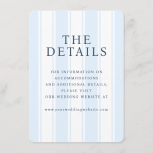 The Details Elegant Blue Stripes Enclosure Card