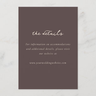 The Details Elegant Brown Serif Enclosure Card