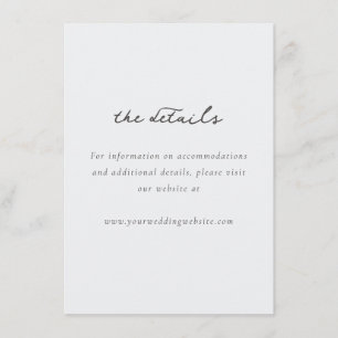 The Details Elegant Off-White Serif Font Enclosure Card