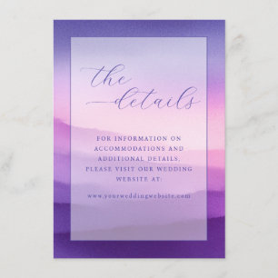 The Details Serene Gradient Purple Pink Minimalist Enclosure Card