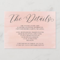 The Details Wedding Invitation Enclosure Card