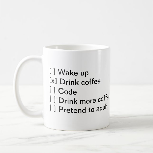 The Developer's To-Do List Coffee Mug (Left)