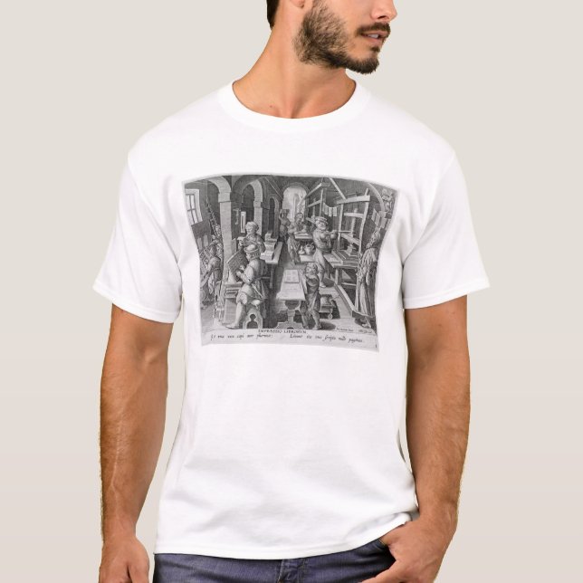 The Development of Printing, plate 5 from 'Nova Re T-Shirt (Front)