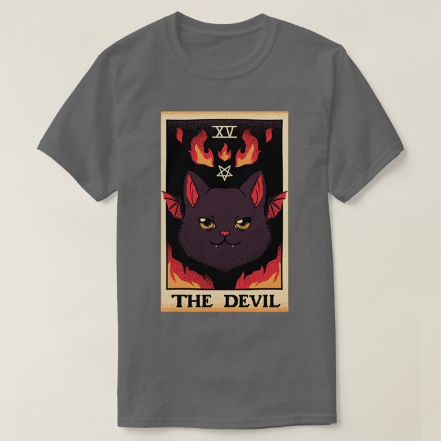 The Devil Cat Tarot d by Tobe Fonseca T-Shirt (Design Front)