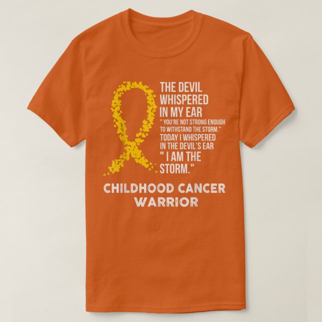 The Devil- Childhood Cancer Awareness Support Ribb T-Shirt (Design Front)