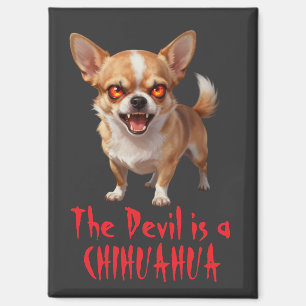The Devil is a Chihuahua - Funny Scary Evil Eyes Magnet
