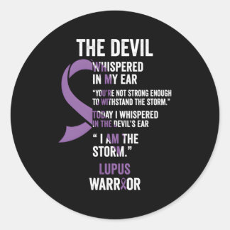 The Devil- Lupus Awareness Support Ribbon Classic Round Sticker