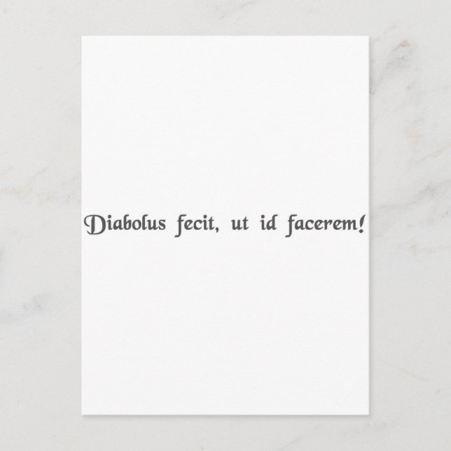 The devil made me do it! postcard (Front)