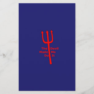 The Devil Made Me Do It Stationery