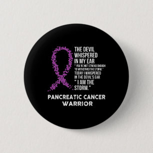 The Devil- Pancreatic Cancer Awareness Support Rib 6 Cm Round Badge