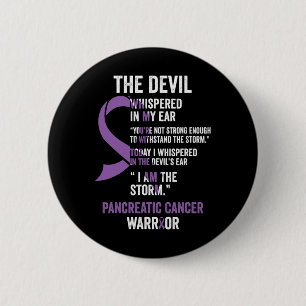 The Devil- Pancreatic Cancer Awareness Support Rib 6 Cm Round Badge