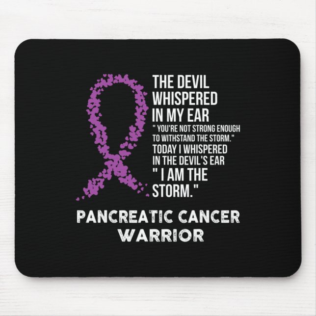 The Devil- Pancreatic Cancer Awareness Support Rib Mouse Pad (Front)