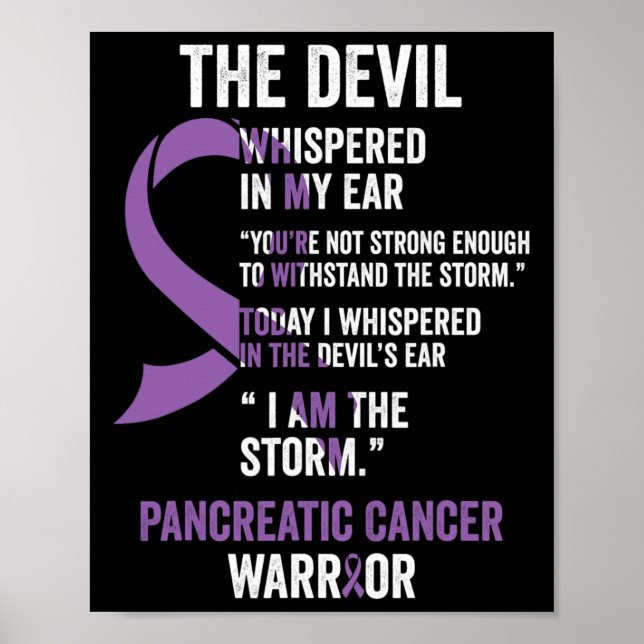 The Devil- Pancreatic Cancer Awareness Support Rib Poster (Front)