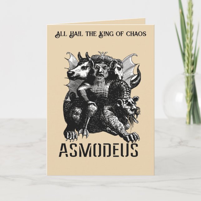 The Devil Personified Illustration Asmodeus Card (Front)