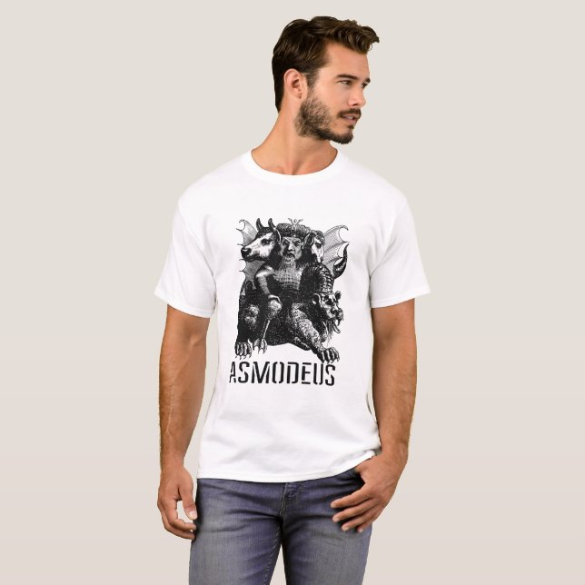 The Devil Personified Illustration Asmodeus  T-Shirt (Front Full)