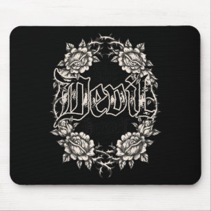 The Devil Retro Occult Women Gothic Dark Feminine Mouse Pad